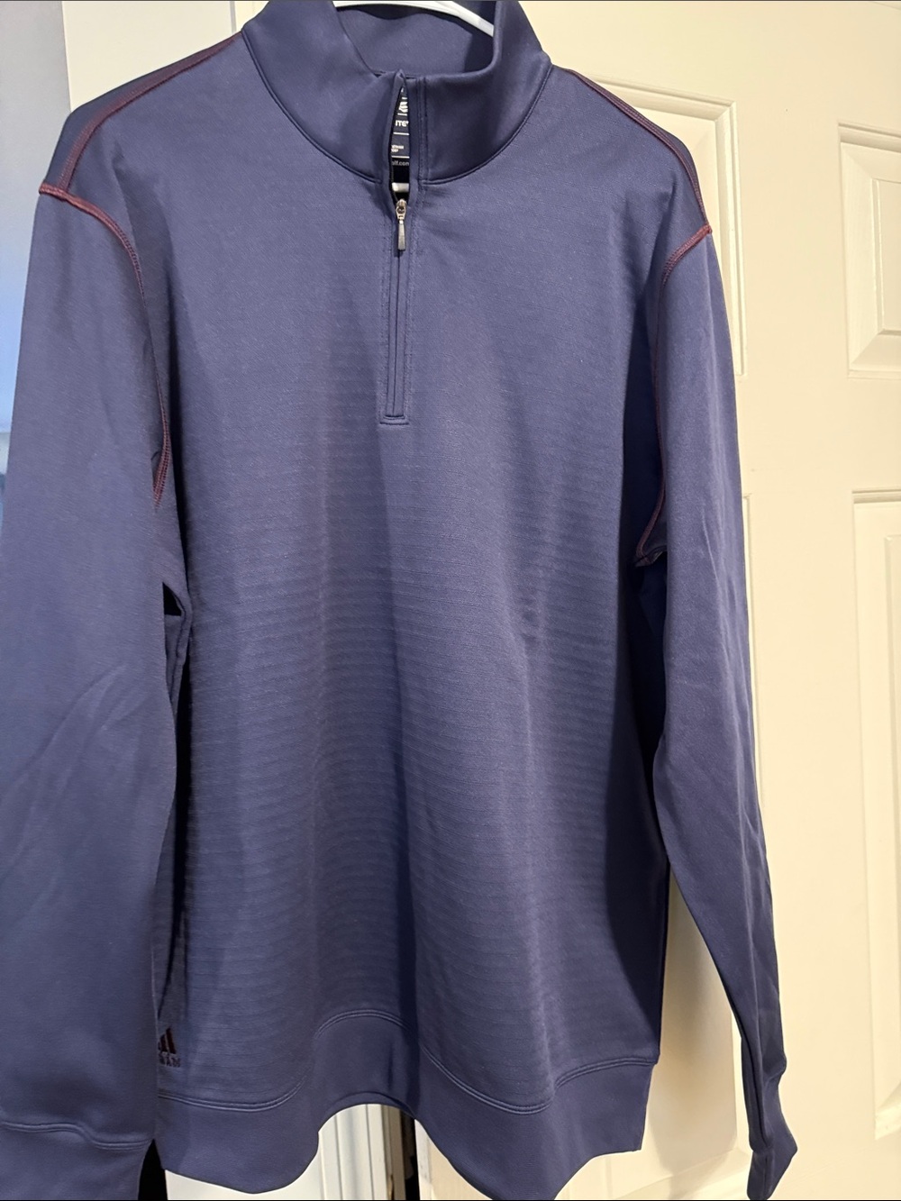 Men's Adidas Climalite Quarter-Zip Pullover Jacket - Navy